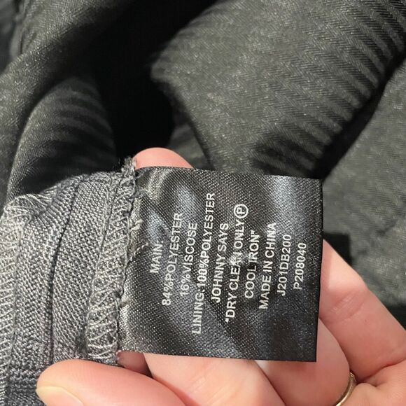 Johnny Bigg Trousers Style #J201DB200 Charcoal Size 42L Glen Plaid - Picture 6 of 8